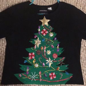 Michael Simon Sweater with Christmas tree size XL